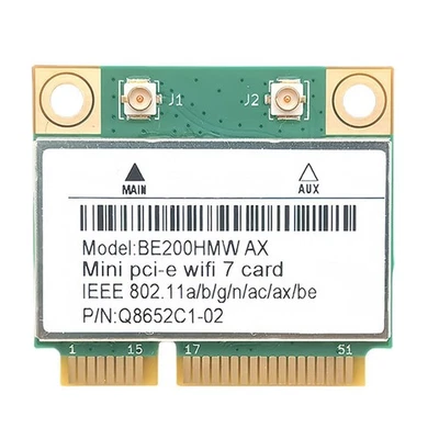 WiFi 7 PCI-E WiFi-Karte BE200 BE200HMW 8774Mbps 2,4G/5G/6Ghz für Bluetooth 1506 - Bild 1 von 4