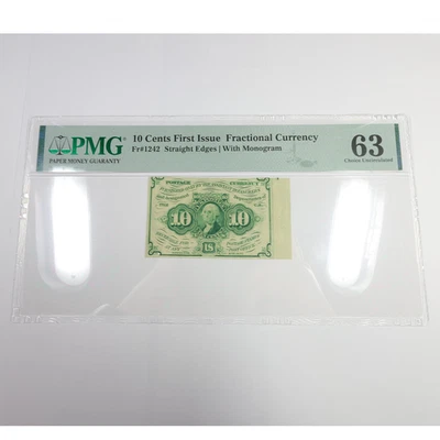 1863 PMG Choice UNC63 United States Fractional Currency 10c Note FR 1226 #57295F - Image 1 of 3