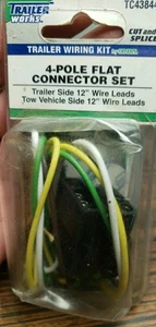 Trailer Works TC43844 Trailer Wiring Kit 4-Pole Flat Connector Set - Bild 1 von 2