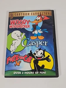 3 Cartoon Favorites DVD Woody Woodpecker Casper Felix The Cat - Picture 1 of 4