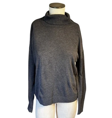 Suéter clássico feminino Treasure & Bond Nordstrom cinza gola alta tamanho P - Imagem 1 de 4