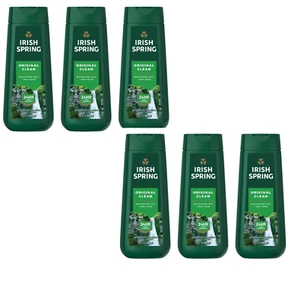 6 Pk Irish Spring Original Clean 24 Hrs Fresh Body Wash for Men, 20 Fl oz/591ML - Picture 1 of 4