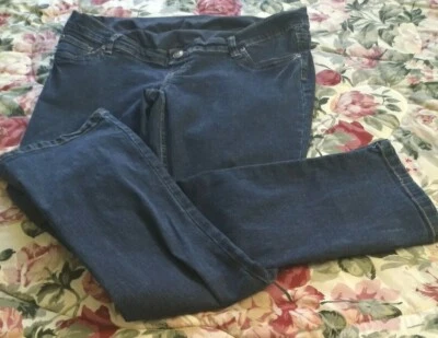 Planet Motherhood Women's Maternity Bootcut Blue Jeans Size L 35" X31" Rise 7" - Image 1 of 4