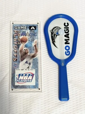 Orlando Magic 1997 NBA Playoffs VIP Commemorative Ticket Game A & Noise Maker!! - Image 1 of 4