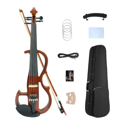 Yinfente 5string 4/4 Electric Violin Soild Wood Nice Tone Free Case Bow #EV8 - Image 1 of 4