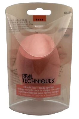 Real Techniques 奇迹脸部 + 身体 SPONGE 复合物 古铜色 Tanner 粉底 — 第 1/2 张图片