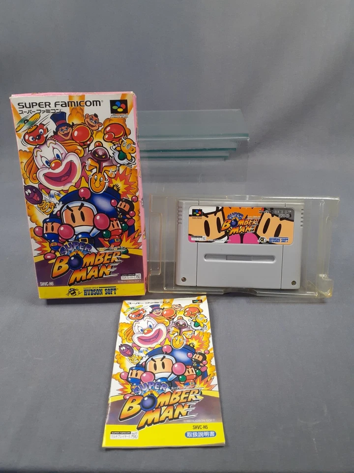 NINTENDO SUPER FAMICOM SFC SUPER BOMBER MAN Japanese Version Boxed - Image 1 of 1