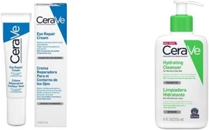 CeraVe Eye Repair Cream 14 ml/0.5 oz Dark Circles Puffiness Hydrating Cleanser - Picture 1 of 3