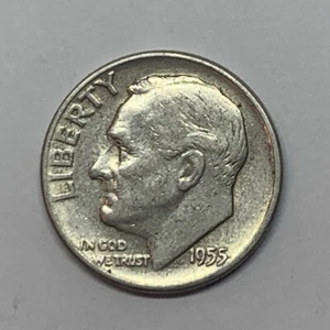1955 Roosevelt Silver Dime Philadelphia Mint Estate Coin You Grade 3of5 - Picture 1 of 4
