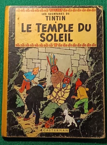 LES AVENTURES DE TINTIN - LE TEMPLE DU SOLEIL - Dos Jaune 1955 - HERGÉ - Imagen 1 de 12