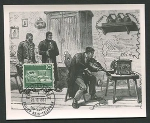 BRD MK 1961 373 TELÉFONO DE VIAJE TARJETA MÁXIMA TARJETA MÁXIMA MC CM d501 - Imagen 1 de 2