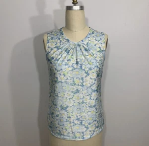 Vintage Top Tank 1970s Flower Power Small - Picture 1 of 9