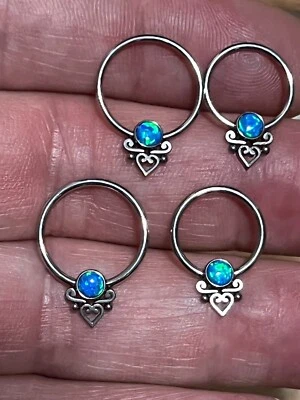 单外科钢 CBR BL。 OPAL SEPTUM RING NIPPLE 耳环 — 第 1/4 张图片