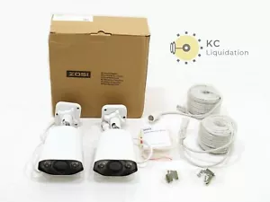 ZOSI 2-Pack IPC-1828Y-W-C 4K PoE Security Cameras Indoor/Outdoor Camera - New - Picture 1 of 5