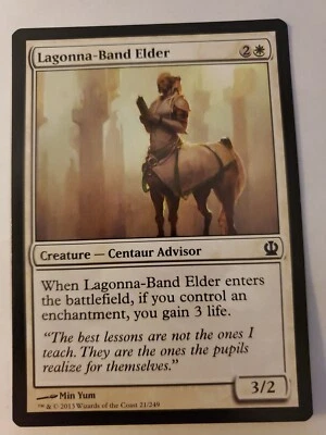 MTG Magic The Gathering Card Lagonna Band Elder Creature Centaur Advisor White  - Image 1 of 2