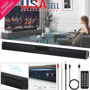 Wireless Surround Sound Bar 4 Speaker System Subwoofer TV Home Theater Remote US - Picture 1 of 14
