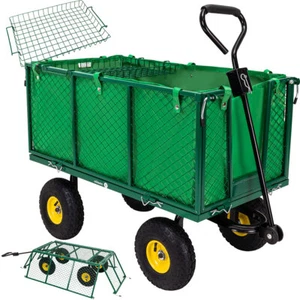 Bollerwagen Handwagen Klappbar Transportwagen Strandwagen bis 550 Kg Grau Grün - Bild 1 von 12