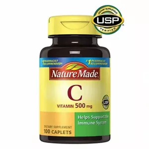 Nature Made Vitamin C 500mg Dietary Supplement Immune Support 100 ct Pack of 12 - Picture 1 of 3
