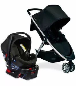 Britax B-Lively & B-Safe Gen2 Travel System - Eclipse Black  - SafeWash Fabric - Picture 1 of 8