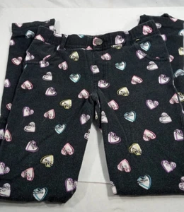 Girls Circo Knit Pants Black/ Multicolor Heart Design Size L/G 10/12 - Picture 1 of 13