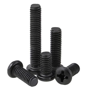 M1-M5 Pan Head Machine Screws Phillips Black Zinc Plated High Tensile 12.9 Bolts - Bild 1 von 87