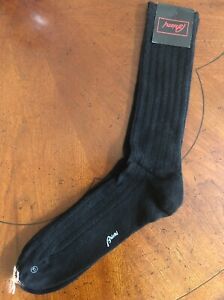 NWT $90  BRIONI Black Cashmere MADE IN ITALY Signature Socks Size XL US 13