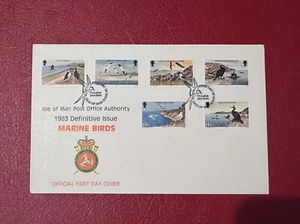 Isle of Man 1983 FDC Cover Marine Birds Definitives ISSUE DOUGLAS POSTMARK 2 - Picture 1 of 2