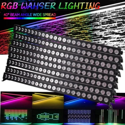 8x 72W 24 LED RGB Bühnenlicht Wall Waser Licht Bar Lichtleiste DMX Weihnachten - Bild 1 von 4