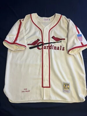 100% Authentic 1944 Stan Musial St Louis Cardinals Mitchell Ness Jersey 60 4XL - Image 1 of 4