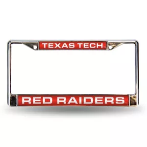 Texas Tech Red Raiders Chrome Metal Laser Cut License Plate Frame - Picture 1 of 6