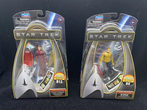 Star Trek Kirk & Cadet Chekov Galaxy Collection-2 Action Figures with protector Cover