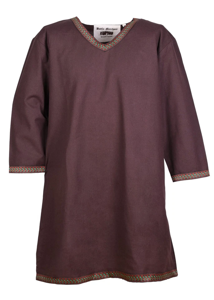 Wikinger Tunika aus Baumwolle, dunkelbraun, Gr. L (32,10€/1Stk) - Bild 1 von 1