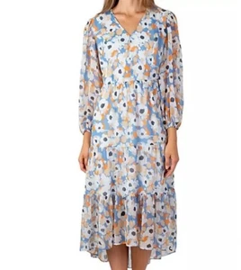 JOIE Limited Edition Floral Fields Tiered Chiffon Maxi Dress woman’s Size Medium - Picture 1 of 10