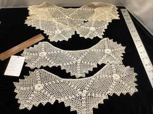 1773🌟Set antico collare e polsini in pizzo all'uncinetto irlandese vintage fatto a mano - Foto 1 di 8