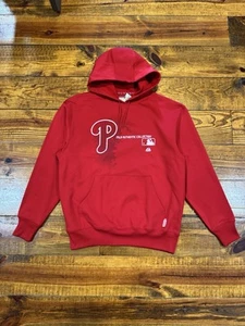 Vintage Majestic Philadelphia Phillies Pullover Hoodie Sweatshirt L Therma Base - Picture 1 of 14