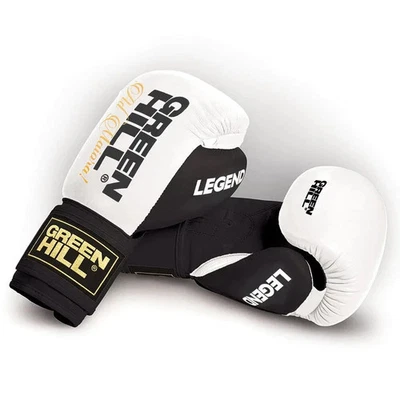 Green Hill Legend Boxing Gloves Leather Kickboxing Training Sparring MMA Heavy - Image 1 of 4