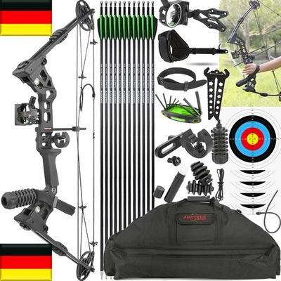 Compoundbogen 12X Pfeil Set 20-70lb Einstellbar Sportbogen Erwachsene Jagd Bogen - Bild 1 von 4