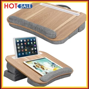 Support pour ordinateur portable avec coussin d'oreiller table à tour pour ordinateur portable jusqu'à 15,6 pouces ordinateur portable - Photo 1/15