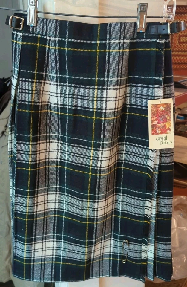 Nuevo Vestido O'Neil of Dublin Falda Escocesa 34 Edad 10/11 Plisado Kilt Irlanda Gordon  Foto 1 de 4