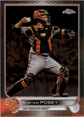 2022 Topps Chrome Baseball Card #95 Buster Posey - Image 1 of 2