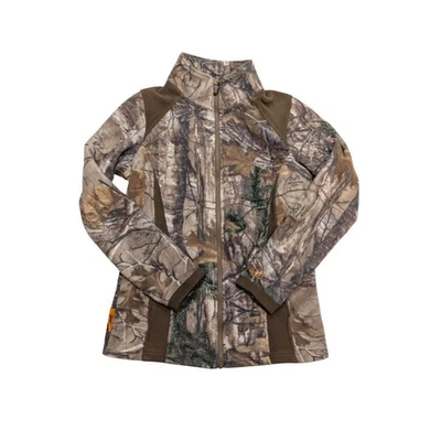 Realtree SHE Outdoor Camouflage Full Zip Fleece Jacket Unlined Women's Size S - Image 1 of 4