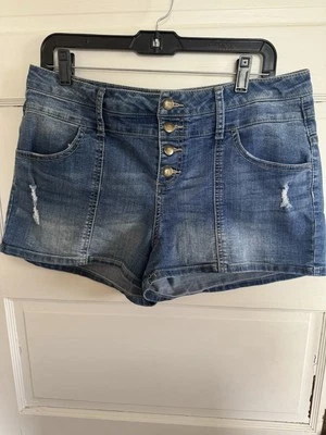 Pantalones cortos de cintura alta para mujer Bongo talla 10/11-Y2K Foto 1 de 4