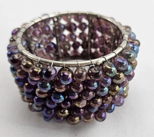 Juego de 5 candelabros votivos de luz de té con cuentas envoltura de alambre rosa borgoña abalorios arte - Imagen 1 de 12