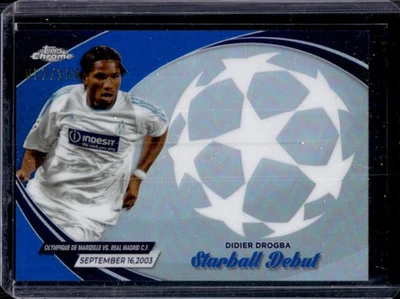 2023 Topps Chrome UEFA Didier Drogba Starball Debuts Blue Refractor #57/150 - Image 1 of 2