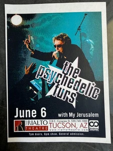 Raro folleto THE PSICODELIC FURS concierto Teatro Tucson Rialto folleto 6/06/2013 - Imagen 1 de 1