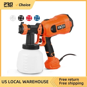Pistola pulverizadora de pintura eléctrica 750 W 1200 ml HVLP con 4 boquillas y control de flujo - Imagen 1 de 13