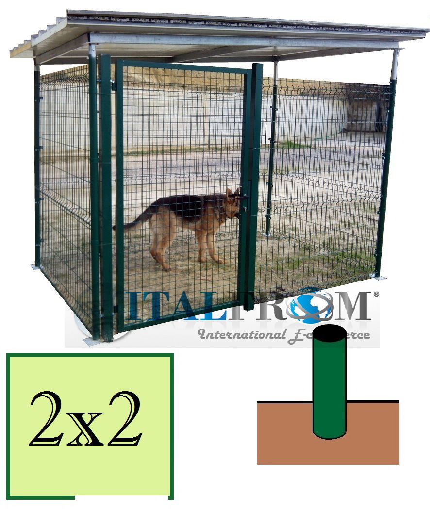 Recinto Per Cani 3x3x1.83 M - Con Tetto UV, Porta Con Serratura, Per Esterno - Foto 2