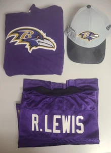 Baltimore Ravens NFL Hoodie (M), Ray Lewis Trikot (XL) und Mütze (M/L) Posten - Bild 1 von 21