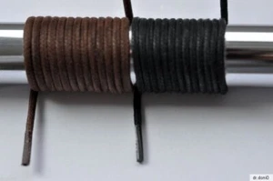 3 x Paar 65-100cm Business Schnürsenkel Rundsenkel Schwarz Braun Gewachst Schuh3 - Bild 1 von 2