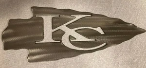  Kansas City Chiefs  KC  wall art stainless steel 121/4" x 51/2"  x 1/8" thick  - Picture 1 of 4